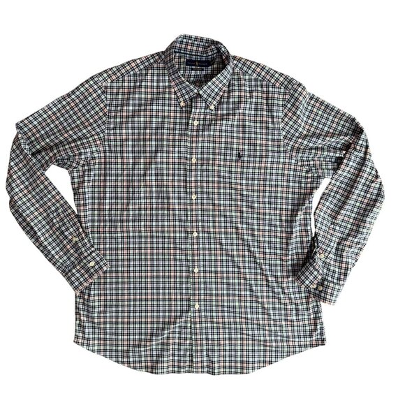 Ralph Lauren Button Down Plaid Dress Shirt Mens Performance Long Sleeve XXL Pony - Picture 3 of 7